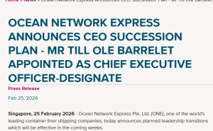 海洋網(wǎng)聯(lián)船務(wù)（ONE）官宣：Till Ole Barrelet7月接任CEO，開啟發(fā)展新篇章