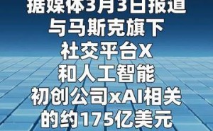 馬斯克旗下X與xAI計(jì)劃清償高達(dá)175億美元債務(wù) 財(cái)務(wù)調(diào)整引關(guān)注