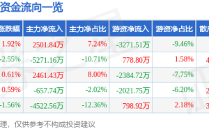 石頭科技3月10日股價微漲1.92% 主力資金凈流入超2500萬 游資散戶資金有進有出