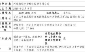 河北鼎瓷科技啟動(dòng)IPO輔導(dǎo)備案：金華江卸任總經(jīng)理，錢(qián)旭鋒接棒掌舵