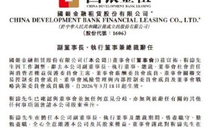 國銀金租靳濤因工作調(diào)整辭去多職 董事長馬紅暫代總裁保運營