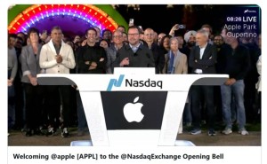 蘋果50周年慶典：庫克敲鐘致辭，感恩員工股東共慶輝煌歷程