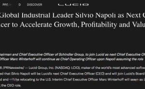 Lucid迎新掌門人Silvio Napoli，獲超10億投資能否扭轉(zhuǎn)虧損局面？